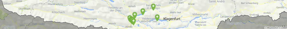 Kartenansicht für Apotheken-Notdienste in der Nähe von Himmelberg (Feldkirchen, Kärnten)